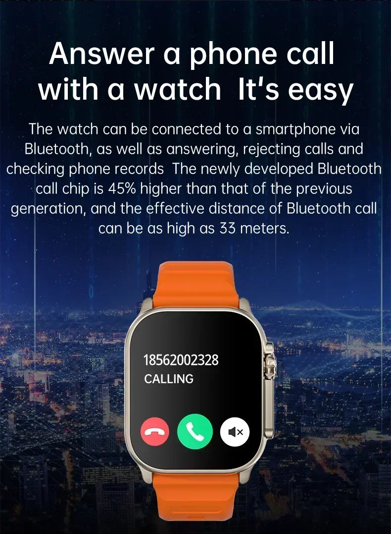 2025 Newest IWO Ultra 9 Gen 2 Smart Watch Men 49mm 2.2 inch HD Screen GPS NFC Waterproof Smartwatch Sports Fitness Watch PK HW8