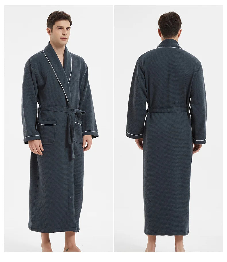 Women Bathrobe Cotton Thick Sleepwear Winter Warm Robe Dressing Gown Casual Long Sleeve Bathrobes Home Wear Clothes Kimono Robe