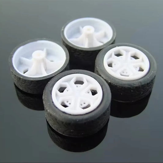 4pcs/lot K537 26MM Diameter Rubber Toy Car Tyres Plastic Wheels DIY Parts - Belvar
