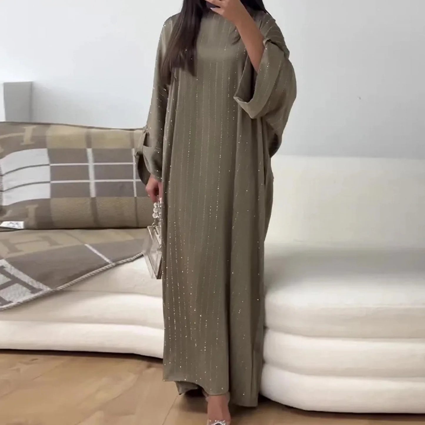 2025 Luxury Dubai Abaya Dress for Muslim Women Ramadan Eid Saudi Arabia Party Jalabiya Clothing Islamic Turkey Modest Long Robe