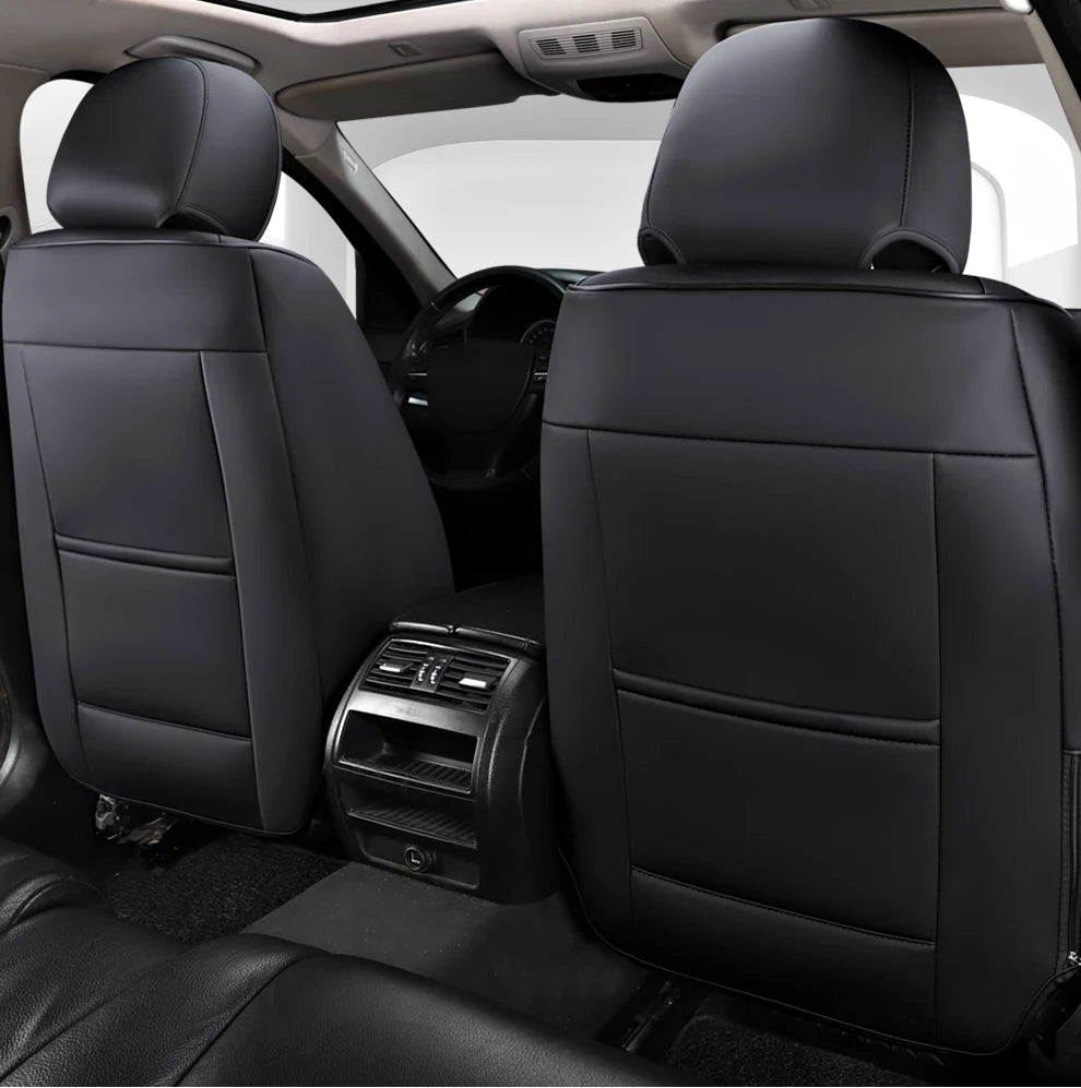 PU leather car seat cover, suitable for most 5-seat cars, split seat cover, waterproof and anti-fouling, easy installation,