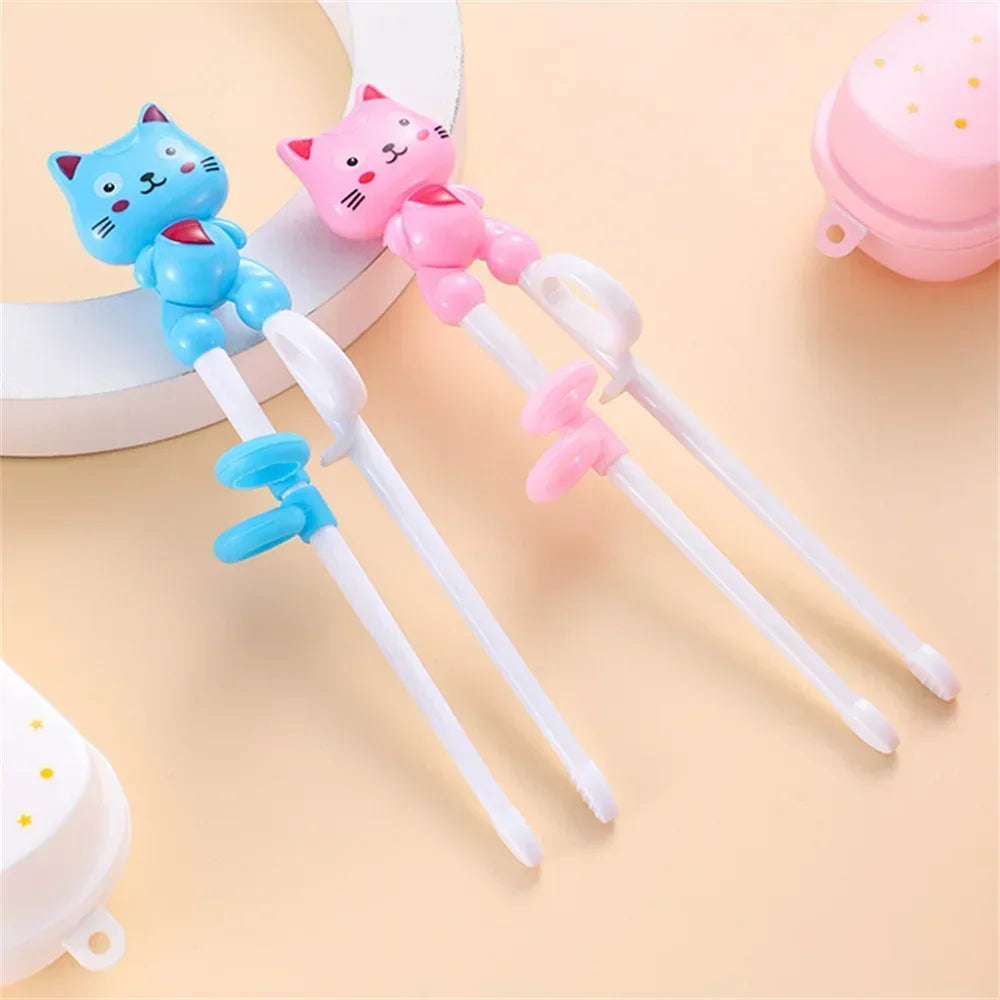 1pcs Cute Cat Kids Chopsticks Toddler for Kids Learning Training Chopsticks Aids Sushi Chopsticks Learner Helper Kids Favors