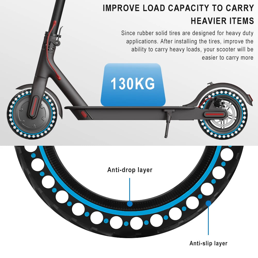 Solid Rubber Tyres 8 1/2 for xiaomi M365 pro 2 1S Electric Scooters Puncture-proof Tyres 8.5 Inch 8.5" Wheels Hard Rubber Tyres