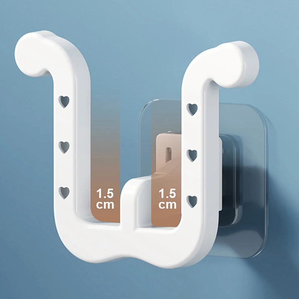 U-shaped Slipper Rack Wall Mounted Perforated Toilet Drainage Storage Rack Bathroom Wall Storage Sandal Rack Bathroom