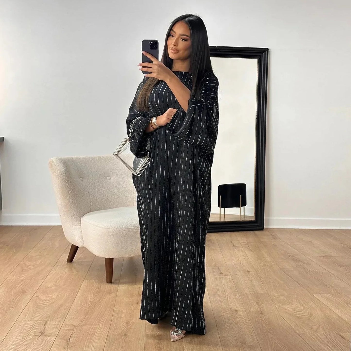 2025 Luxury Dubai Abaya Dress for Muslim Women Ramadan Eid Saudi Arabia Party Jalabiya Clothing Islamic Turkey Modest Long Robe