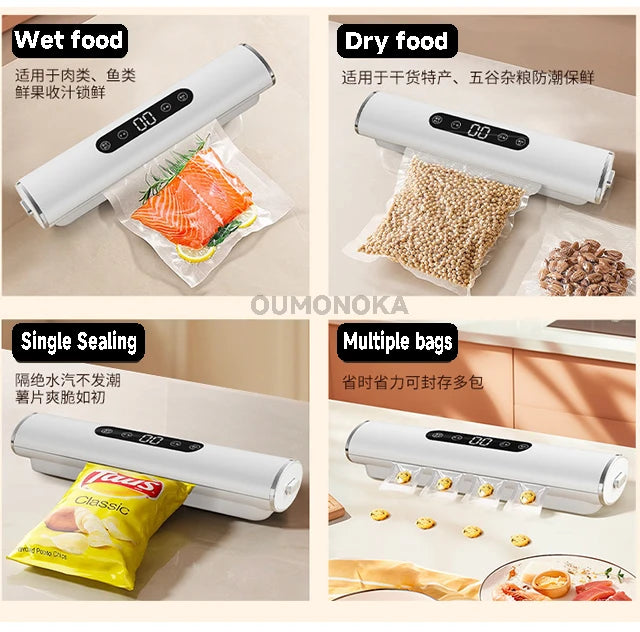 Professional  Vacuum Sealer for Food Vacuumor for Products Kitchen Sealing Machine Cuisine Packaging Plastic Bag Sealant