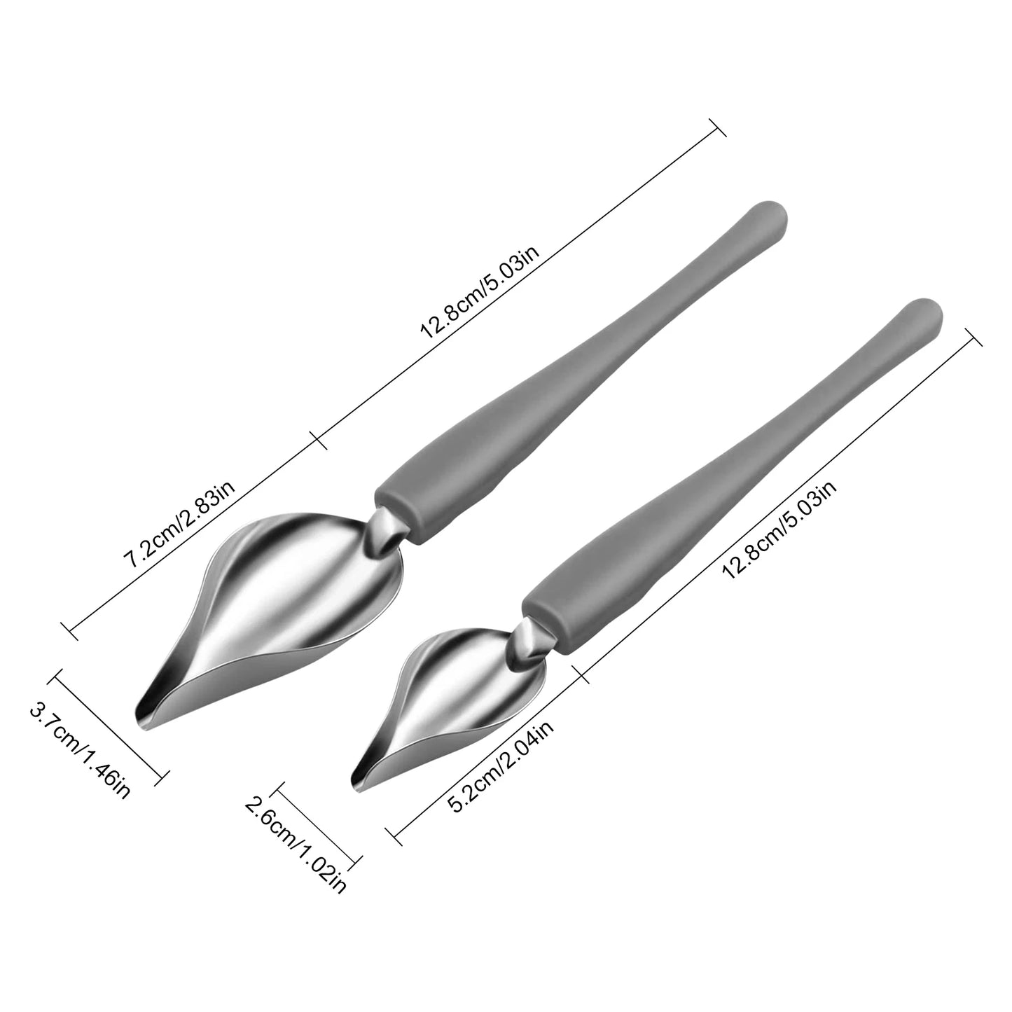 2PC Set Chef Pencil Sauce Painting Spoon Stainless Steel Cuisine Restaurant Western Food Baking Dessert Decor Art Draw Spoons