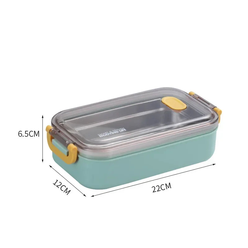 304 Stainless Steel Thermal Lunch Box Office Worker Bento Box Single/Double Layer Student Children Food Storage Container Store