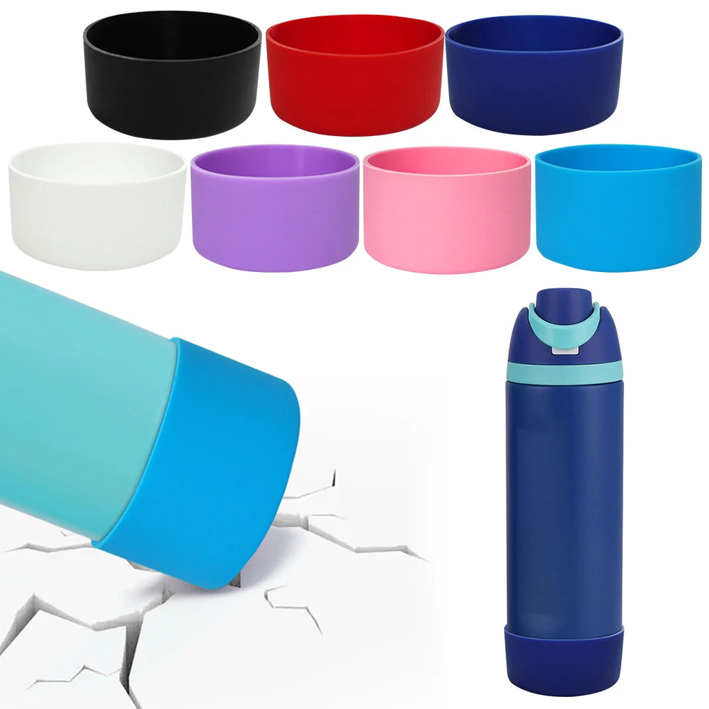 Silicone Water Bottle Boot Anti-Slip Protective Sleeve Bottom Cover Bottom Protector for Owala 24oz Flask Water Bottle
