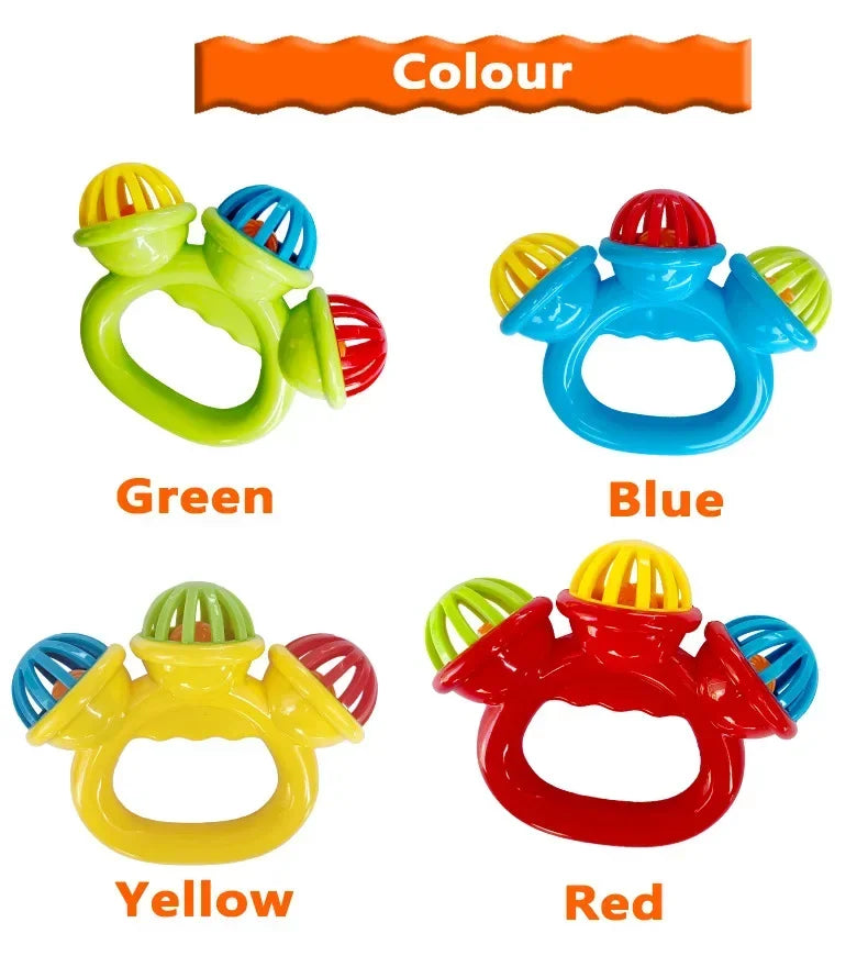 1/4PCS Newborn Hand Rattle Ball Baby Toys Grasping Hand Bell Sensory Toys Kids Safety Materials Toys for Baby Children Best Gift