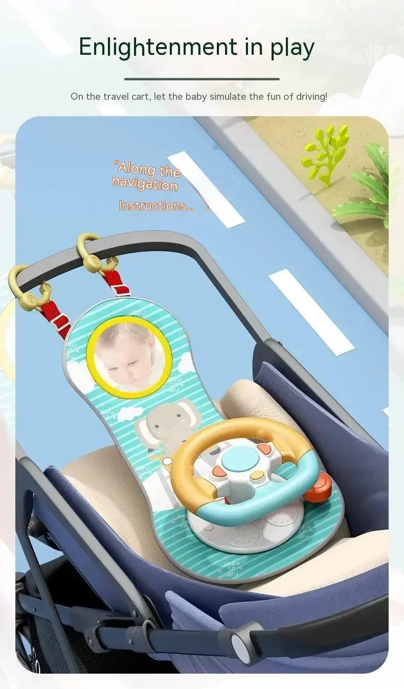 Steering Wheel Car Toys Rear Kids Simulates Driving  Seat  Baby Car  Comfort