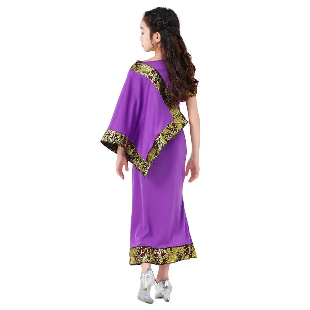 2025halloweenGlamorous National Indian Girls Dress-up Children Nativity Bollywood Princess Ethnic Fancy Dress Sari Costume