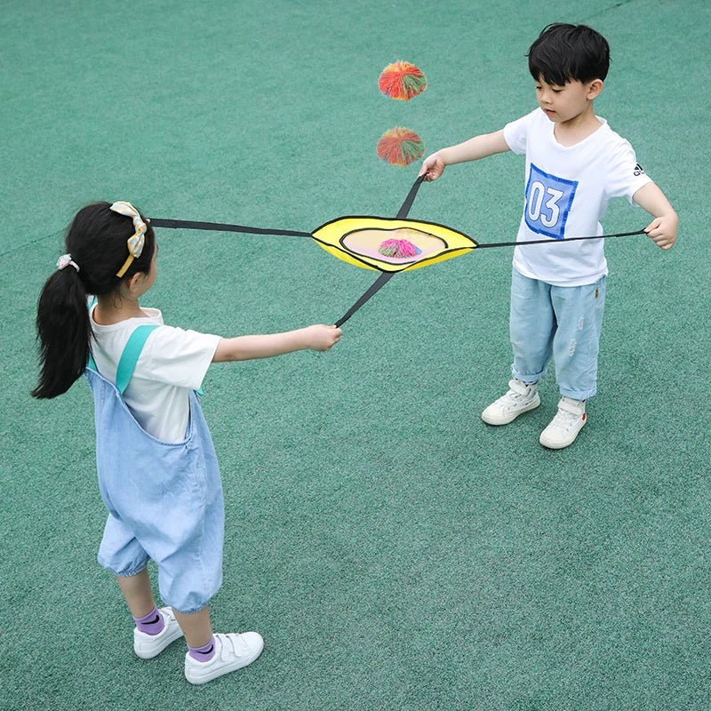 Toss And Catch Ball Game Two Player Interactive Fun Outdoor Games For Kids Sensory Integration Toys Juegos Exterior Para Fiestas