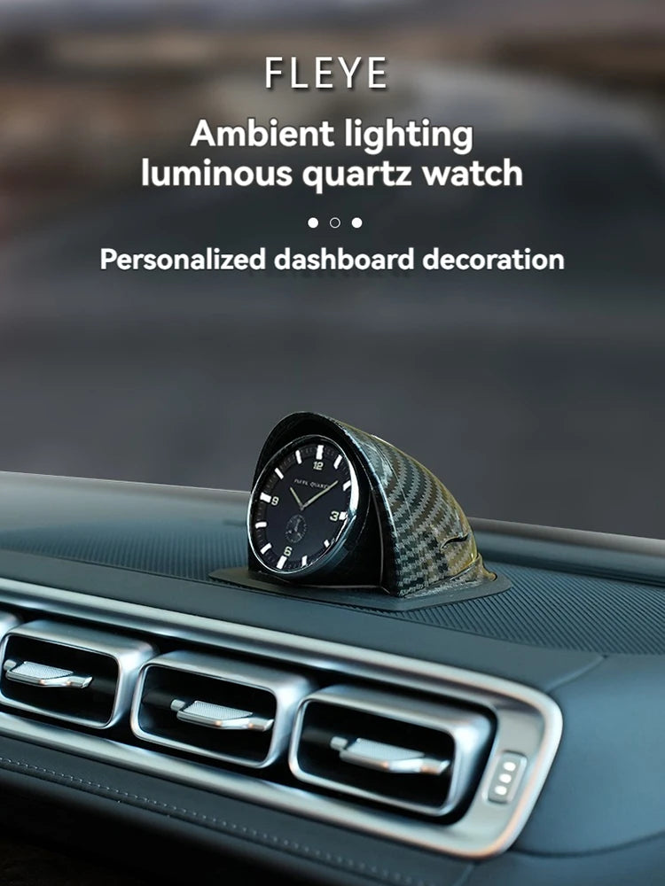 Universality Ambient lighting Car Interior Alarm Car Clock Car Dashboard Clock Car Watch Car Accessories Advanced Creative Clock