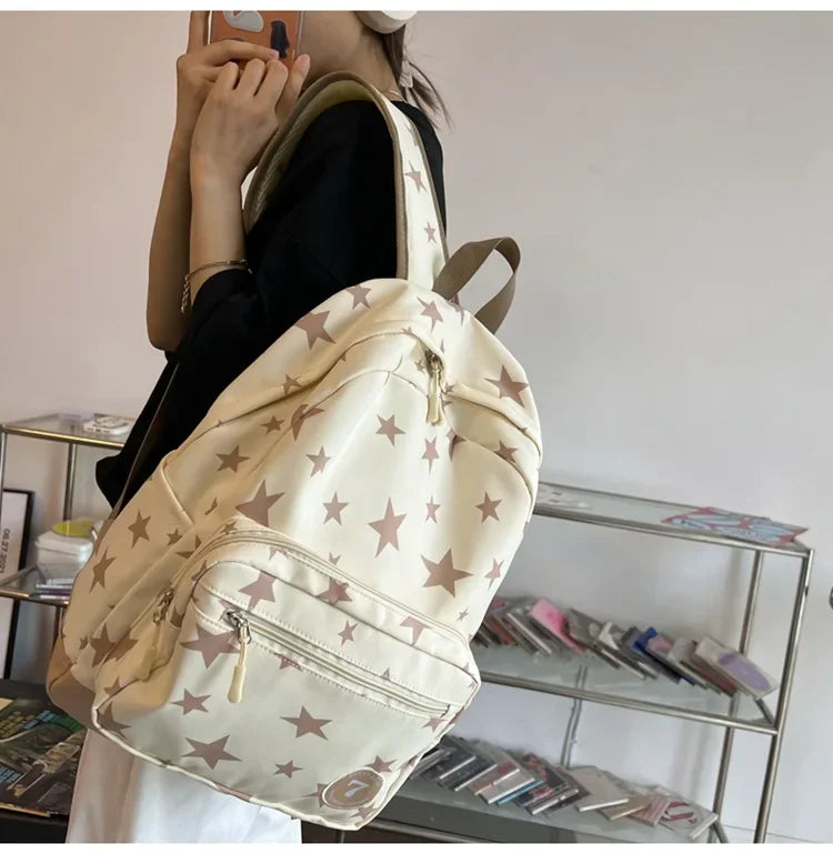 Star Backpack for Women Men 17 Inch Star Laptop Backpack College Bag Cute Travel Backpack Student Back To School Casual Bookbag