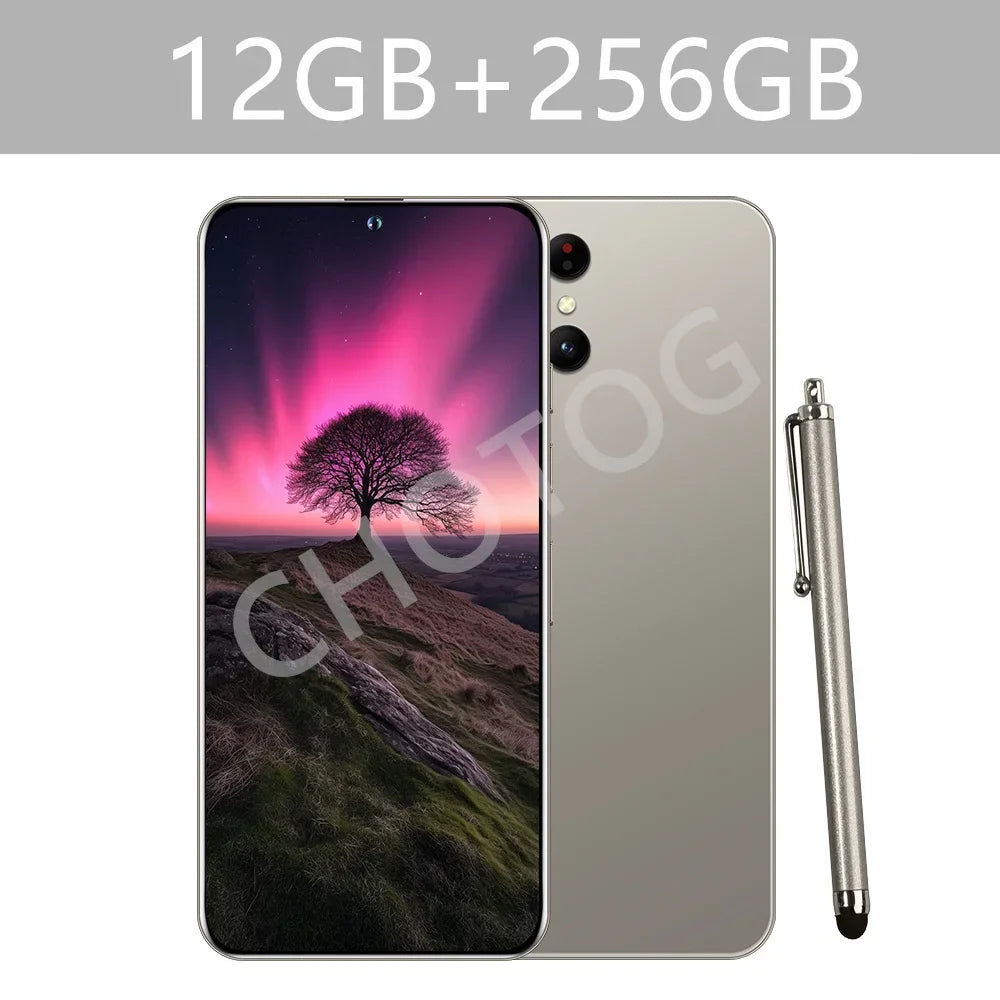2025 Cellphones S+ 24 Ultra Original 5G Smartphone 7.3HD Dual SIM Cell Phone 7800mAh Android 14 Global Version Mobile Phones