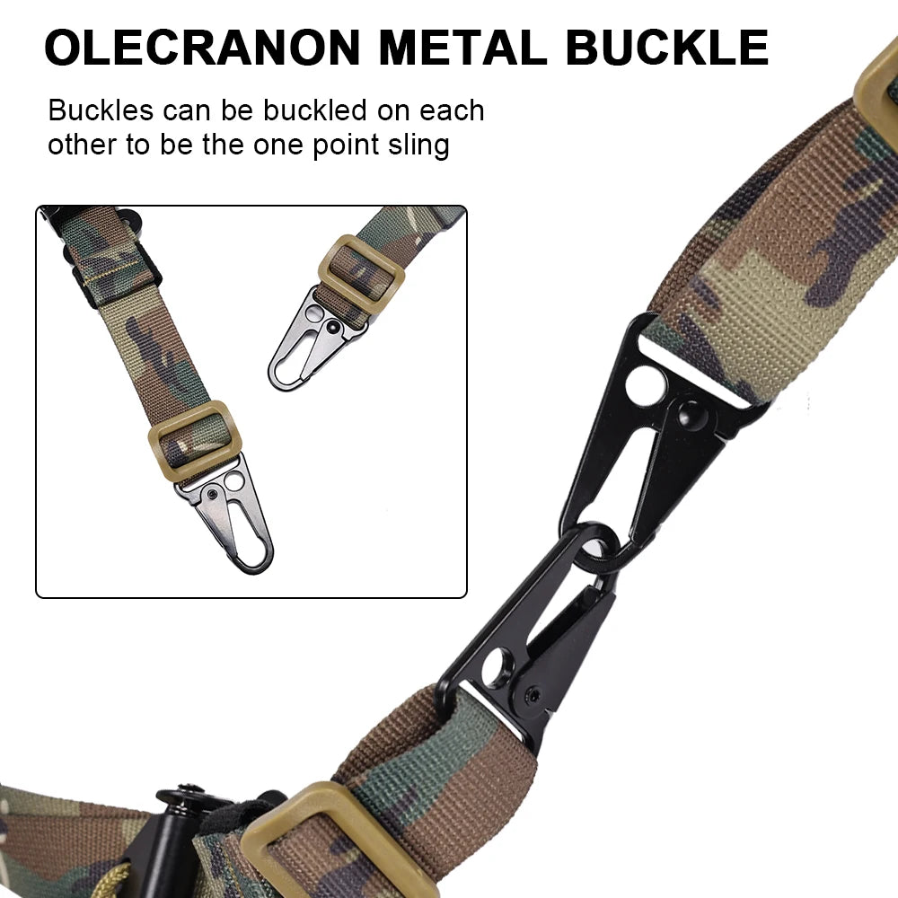 SINAIRSOFT Hunting Rifle Tactical Sling Removable 2 Point Padded Combat Modular Shooting Equipment Strap Airsoft Accessories