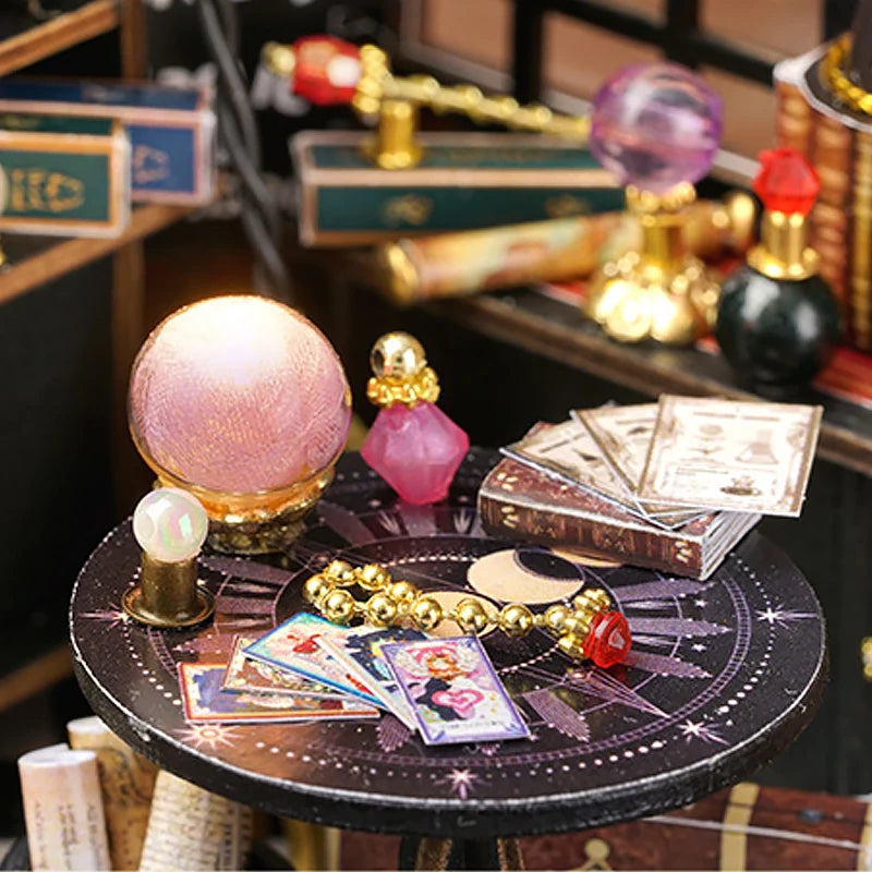 Wooden Miniature Doll House DIY Handmade Assembly Model Building Kit With Dust Cover 3D Puzzle Toys Birthday Gifts Dollhouse