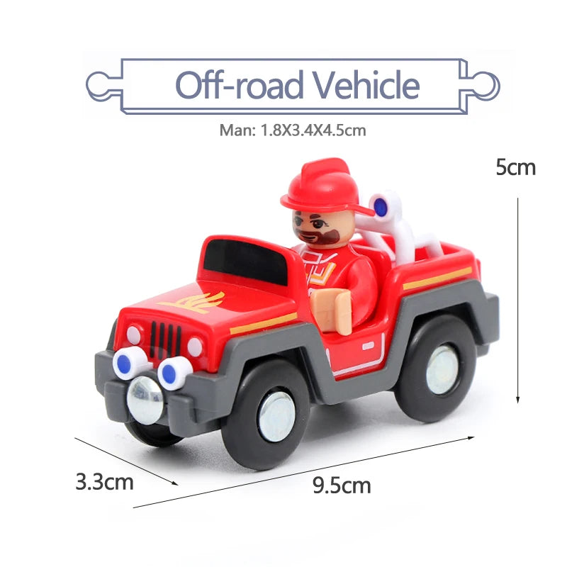 Variety Of Optional Track Magnetic Cars Multi-Purpose Vehicles Compatible Brand Wooden Scene Track Car Toys Children's Gifts W09