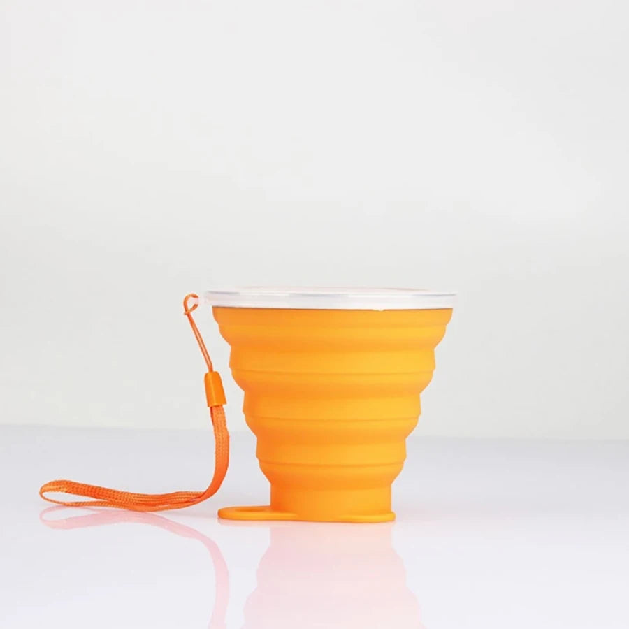 270ML Silicone Collapsible Cups for Camping Foldable Travel Water Bottle Outdoor Travel Cups for Children Reusable Folding Mug