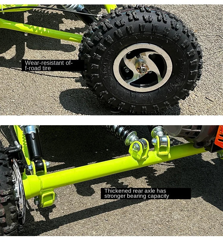 SRJOIN Off-road kart sports kart gasoline-powered mini vehicle suitable adults children track-ready small car drift adaptable