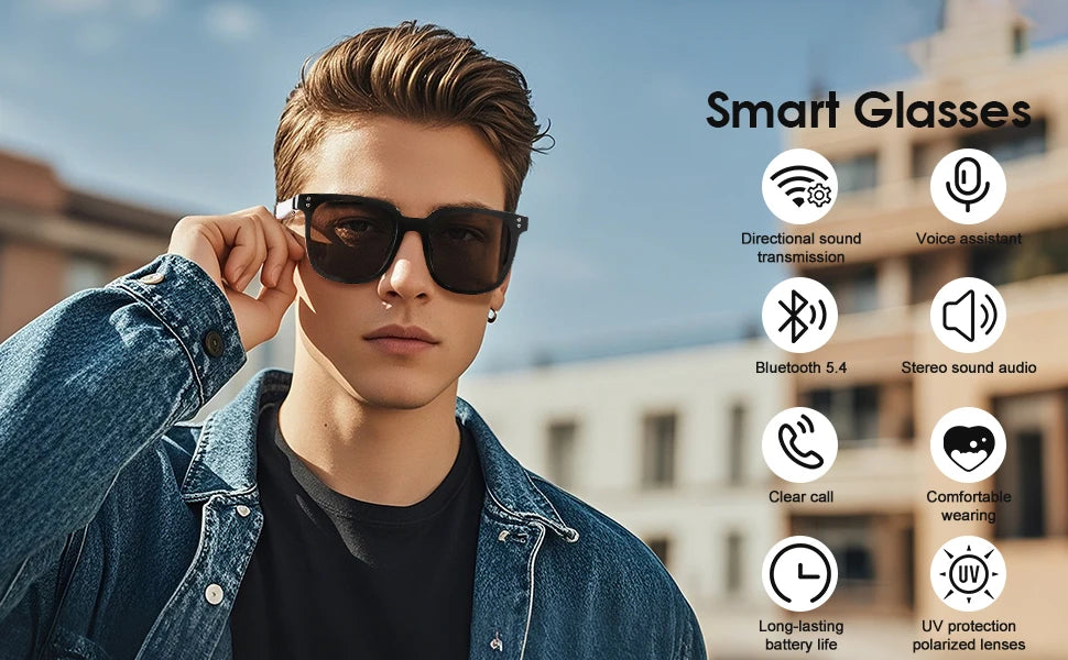 Xiaomi M10 ProA Bluetooth Smart Glasses With Interchangeable Lenses Magnetic Sunglasses Anti blue Light UV Protection Sunglasses