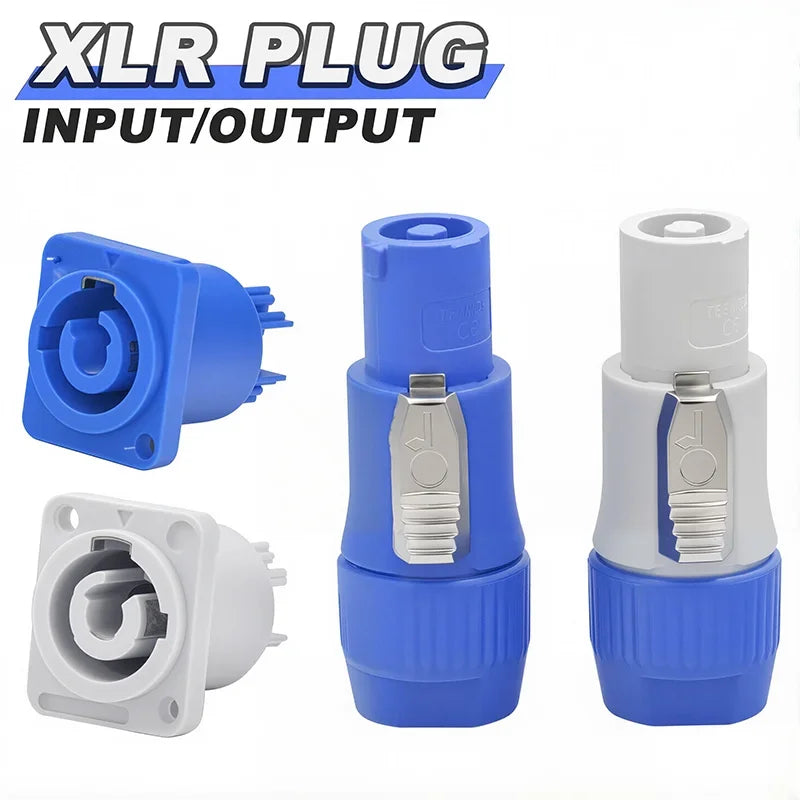 10Pcs 3Pin Speakon Power Connector Male Plug Socket Adapter for XRL Audio Speaker NAC3FCA NAC3FCB NAC3MPA 20A 250V