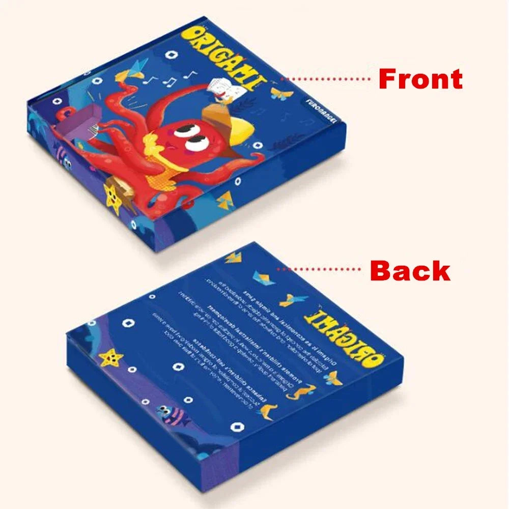 108 Pages Montessori Toys Cartoon Animal Origami Paper DIY Kids Craft Toy Handcraft Parper Art Educational Toy for Children Gift