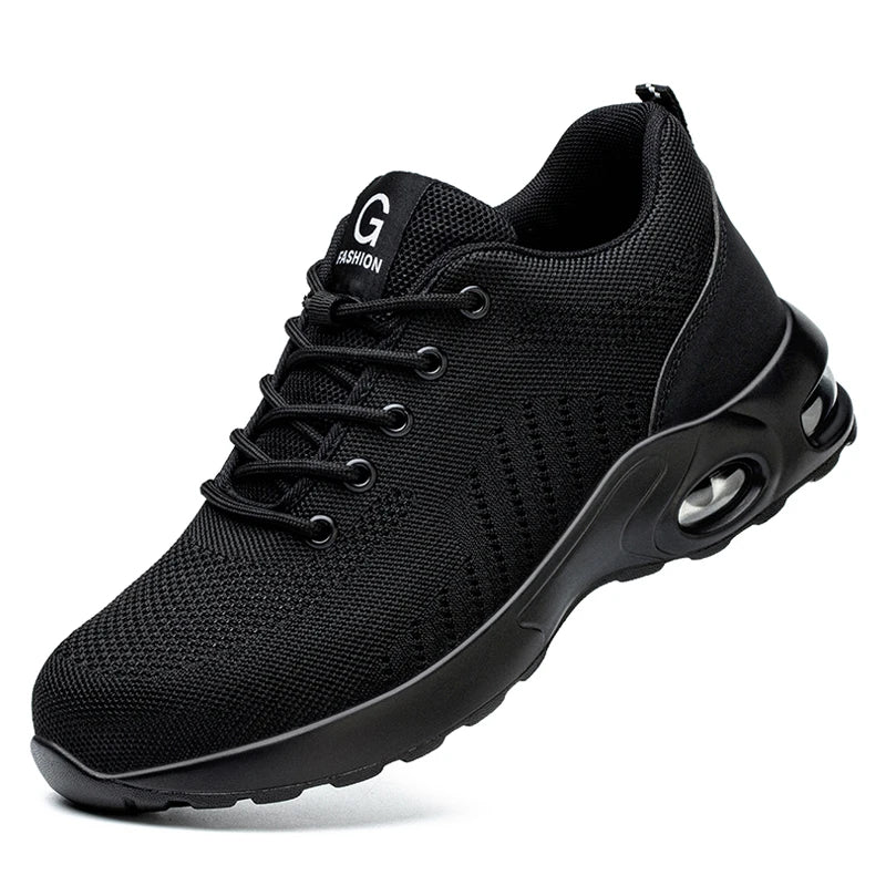 Safety shoes for men and women, breathable work sports shoes, steel toe shoes, puncture resistant safety protection shoes