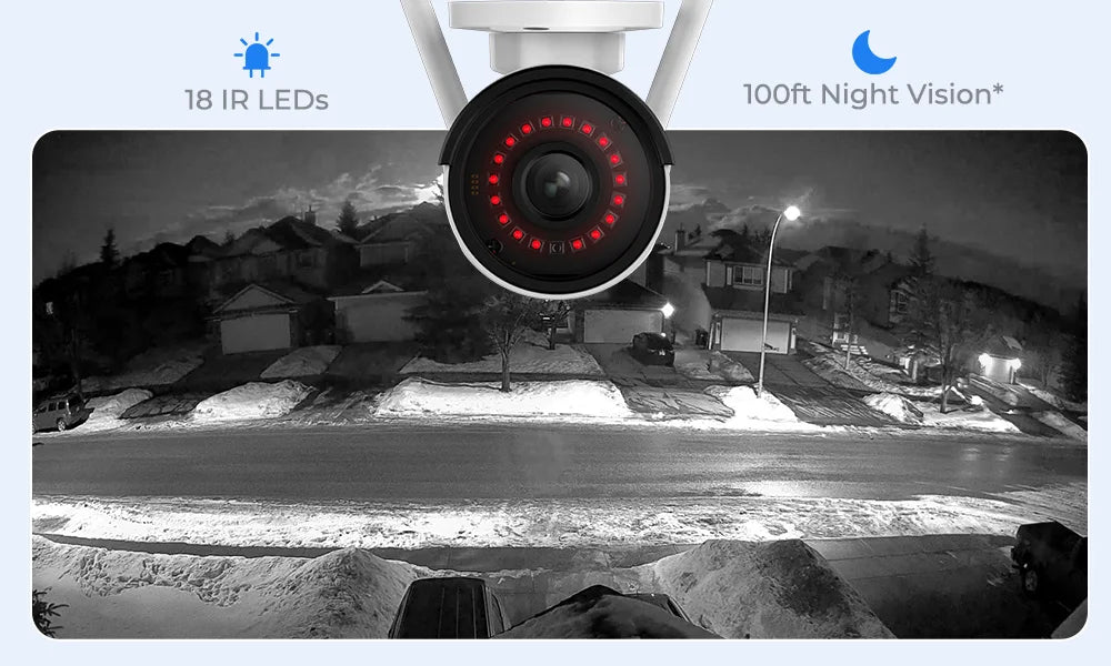 Reolink 5MP WiFi Security Camera 2.4G/5Ghz WiFi Human/Car Detection Surveillance Camera 100ft Night Vision IP67 Waterproof