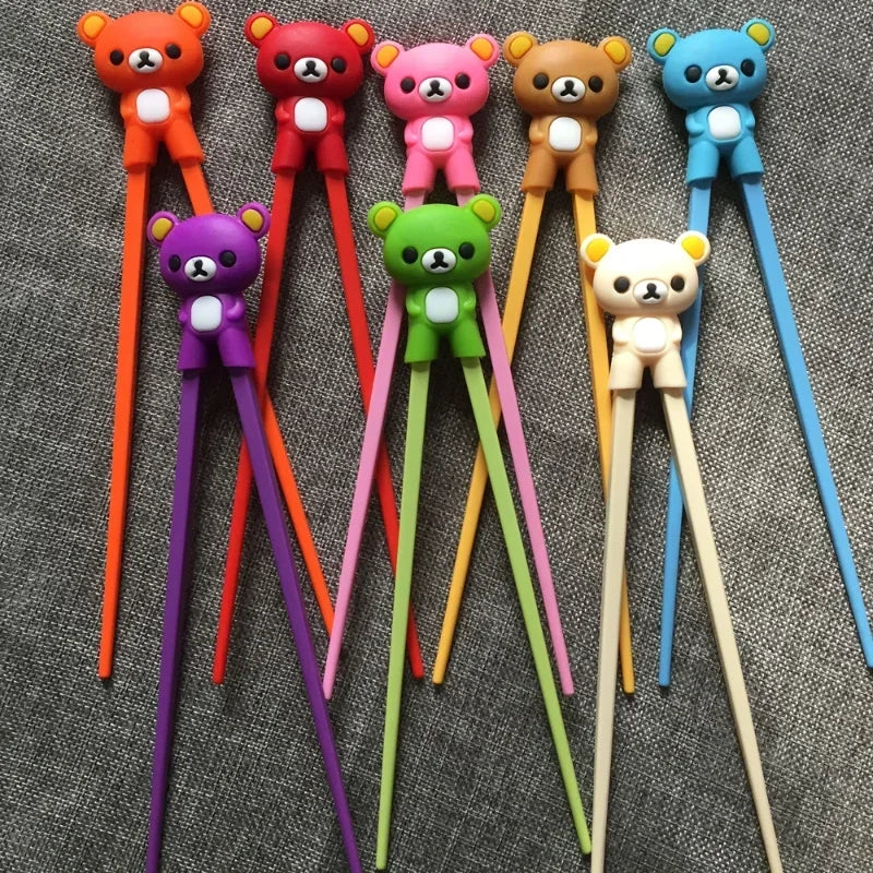 1pc Cute Bear Kids Chopsticks Toddler For Kids Learning Training Chopsticks Aids Sushi Chopsticks Learner Helper Kids Favors
