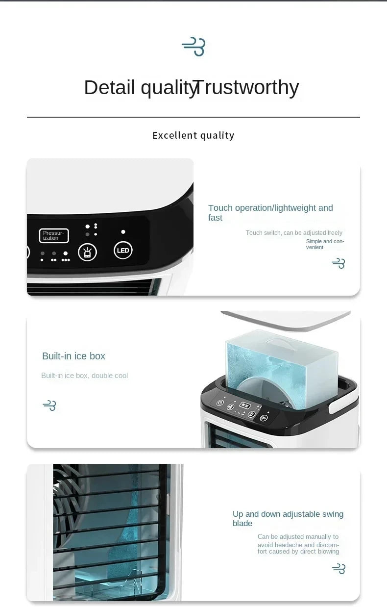 USB desktop fan mini water cooling fan small air conditioning office dormitory spray humidification fan cooler large water tank