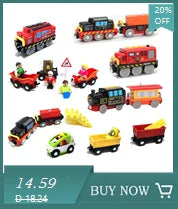 Variety Of Optional Track Magnetic Cars Multi-Purpose Vehicles Compatible Brand Wooden Scene Track Car Toys Children's Gifts W09