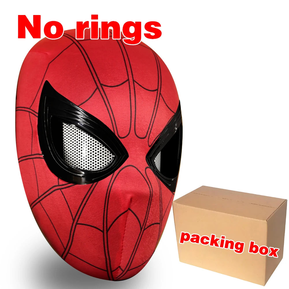 Spiderman Mask Eyes Movable Remote Control Peter Parker Spiderman toys children  Halloween Cosplay Costume Mask Christmas Gifts