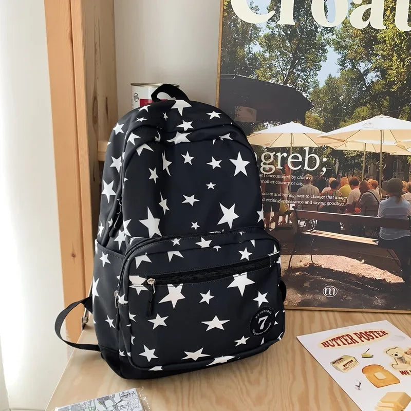 Star Backpack for Women Men 17 Inch Star Laptop Backpack College Bag Cute Travel Backpack Student Back To School Casual Bookbag