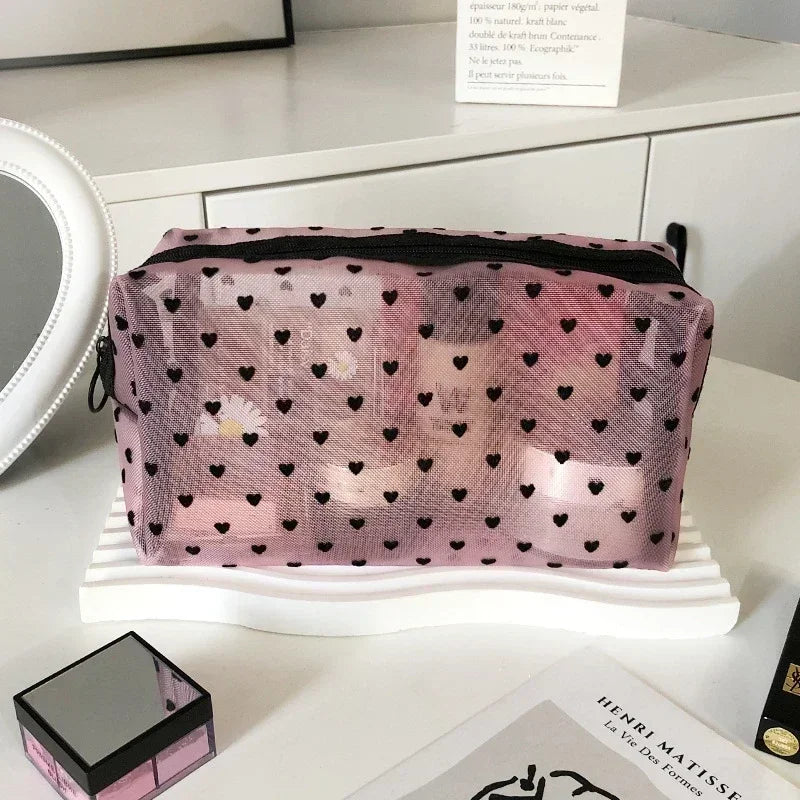 Women Lipstick Makeup Bags Small Large Mesh Transparent Cosmetic Bag Organizer for Cosmetics Storage Pencil Cases Neceser Pouch