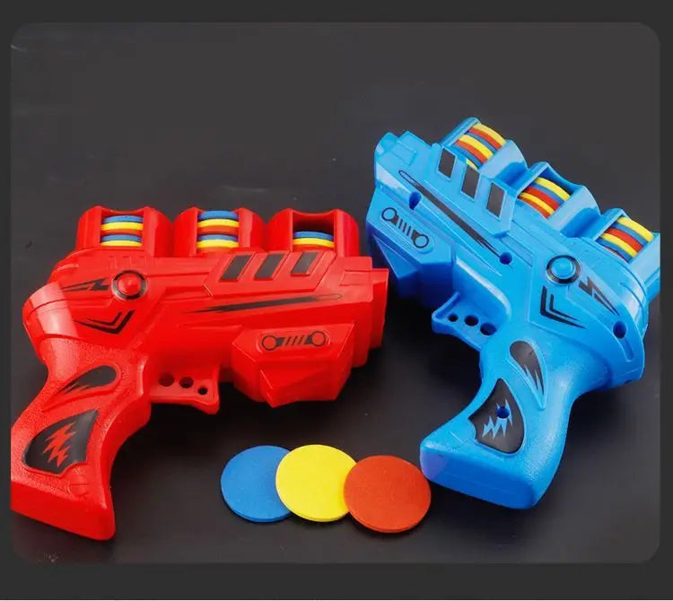 Soft Bullet Toy Gun Children's Flying Gun Toy Safety EVA Soft Bullet Foam Disc Launcher Gun Parent-Child Interaction Games Toys