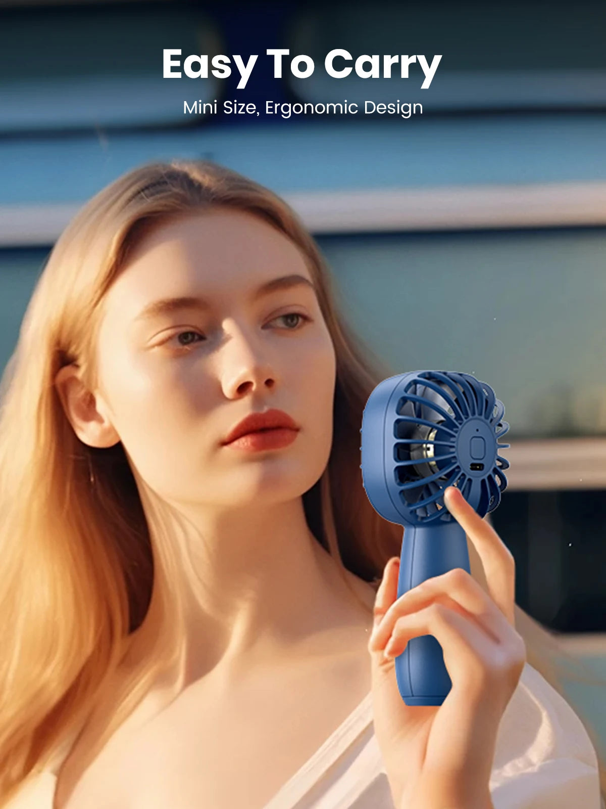 TOPK 1800mah Mini Portable fan,USB Electric Fan 3 Speeds rechargeable portable fan Eyelash hand fans for room Camping Supplies