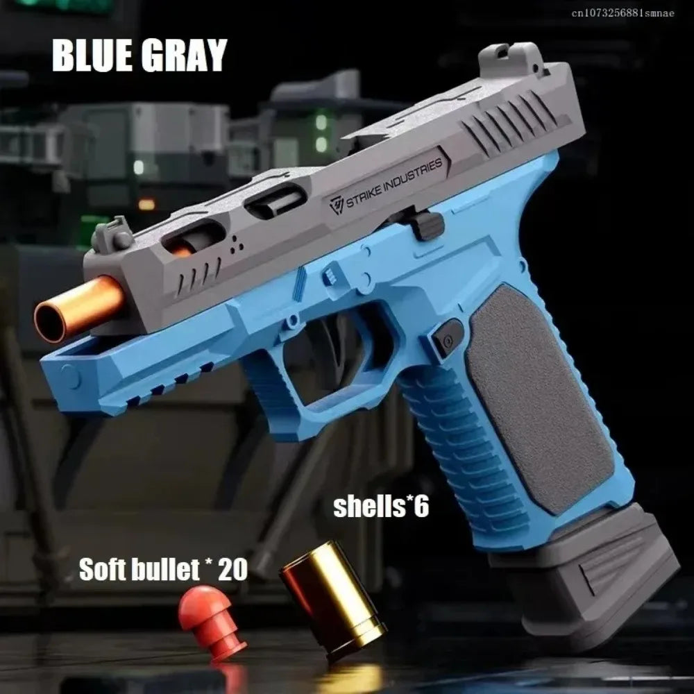 Soft Bullet Airsoft Sig17 Throwing Shell Toy Gun Outdoor Sports CS Game Empty Hanging Weapon Pistol for Kids Boys Birthday Gift