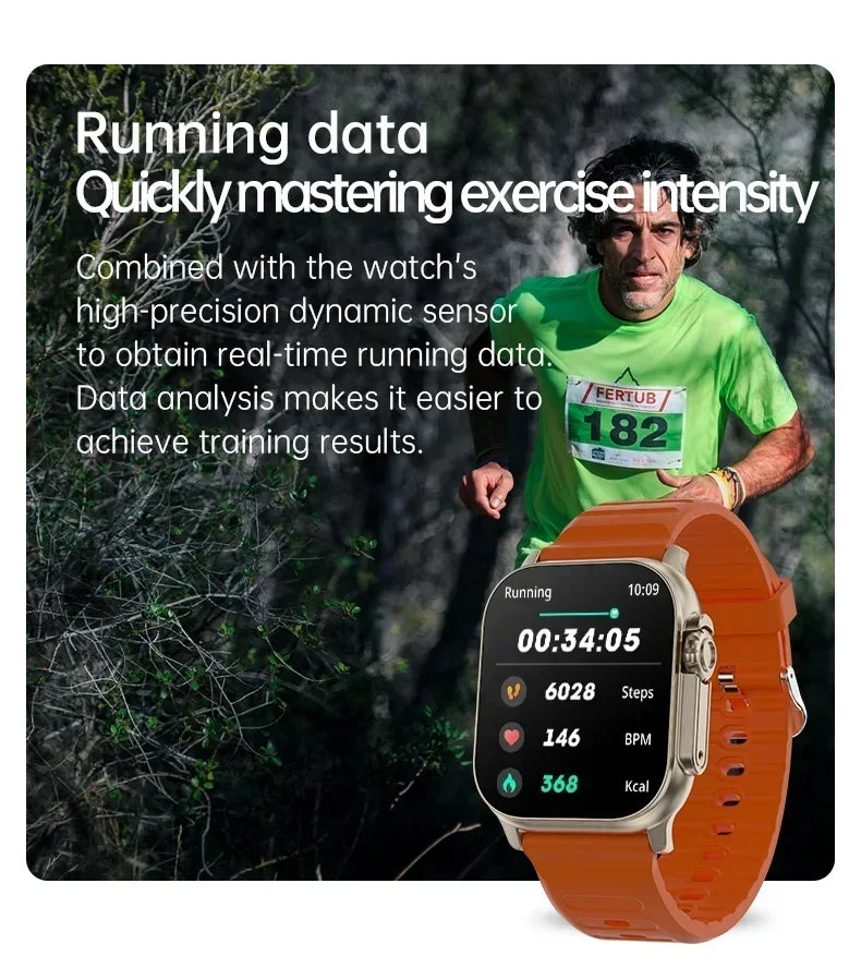 2025 Newest IWO Ultra 9 Gen 2 Smart Watch Men 49mm 2.2 inch HD Screen GPS NFC Waterproof Smartwatch Sports Fitness Watch PK HW8