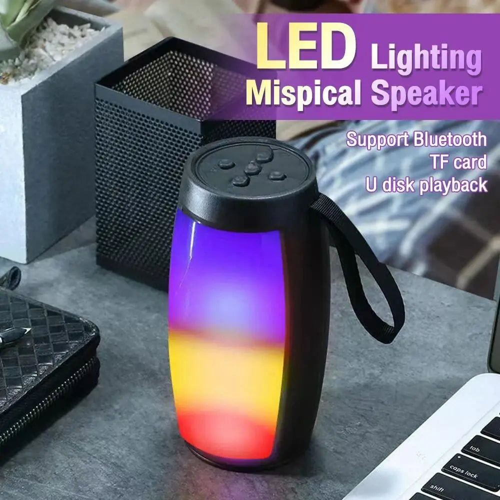 S12 Wireless Bluetooth Speakers Powerful Portable Sound Box Subwoofer Car Audio Bass MP3 Player Sound System LED Lights