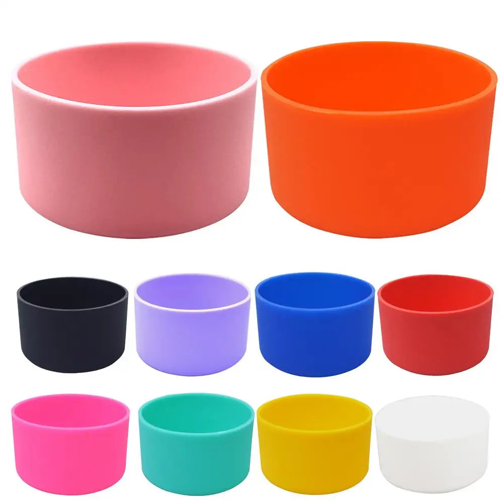 Water Bottle Silicone Boot Cover Silicone Water Bottle Boot Anti-Slip Bottom Cover Bottle Tumbler Boot Water Bottle Accessories