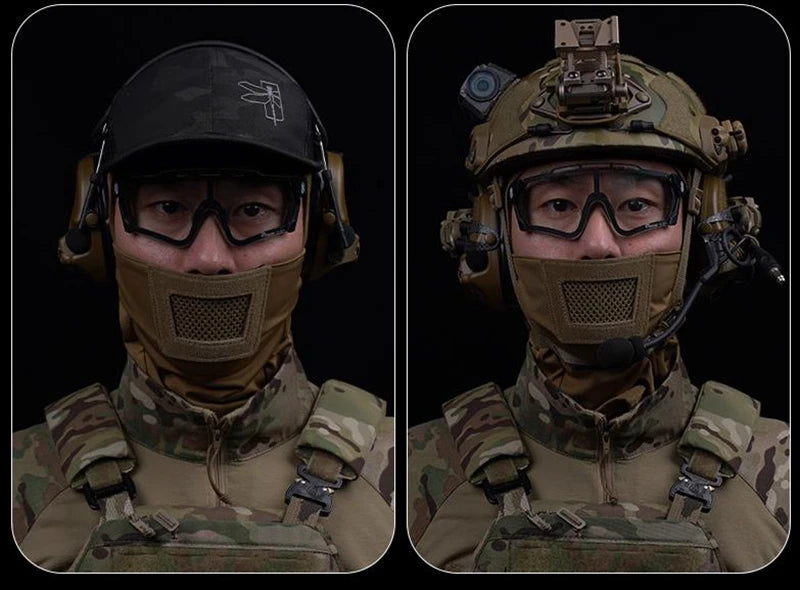 Tactical Knight Mask Outdoor Breathable Elastic Soft Mask Shooting Airsoft Free Ears Face Protective Airsoft Combat Headgear