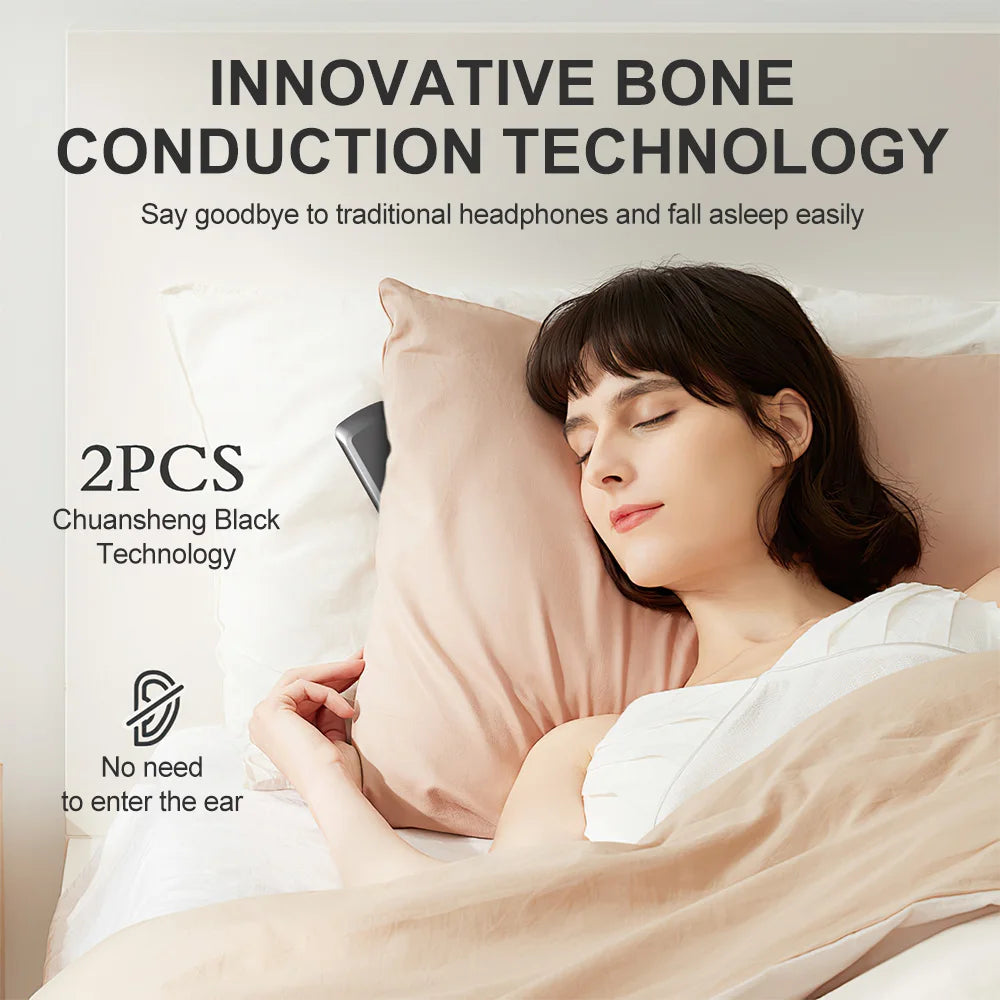 Under Pillow Speaker Bluetooth Mini Bone Conduction Sound Box Wireless Stereo Bass Soundbar Improve Sleep White Noise Speaker