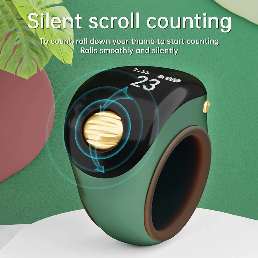 18/20/22mm Hand Press Electronic Digital Counting Counter Ethnic Style Portable Points Rechargeable Ring Ring Idea Tally Counter