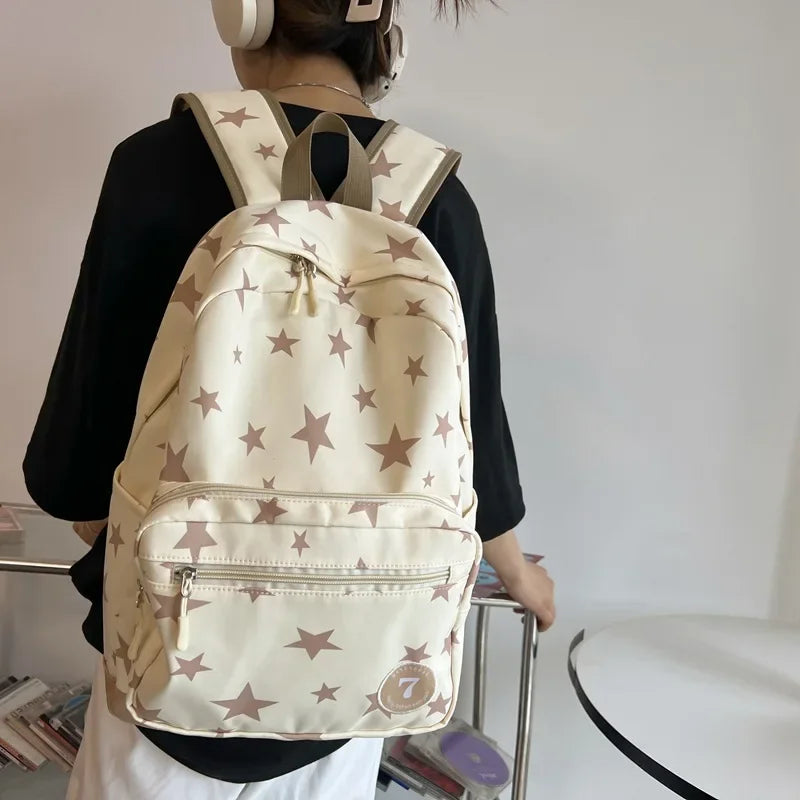 Star Backpack for Women Men 17 Inch Star Laptop Backpack College Bag Cute Travel Backpack Student Back To School Casual Bookbag