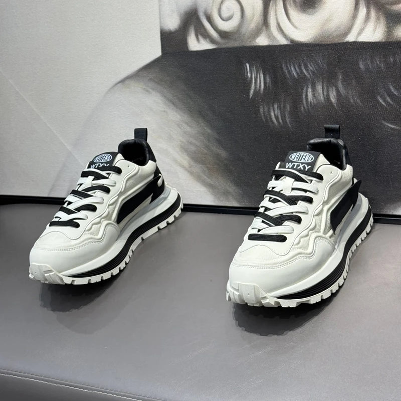 Men's Sneakers Shoes for Men Platform Sports Shoes Sports and Leisure Casual Sneaker Non-slip Fashion Wear-resistant Loafers - Belvar