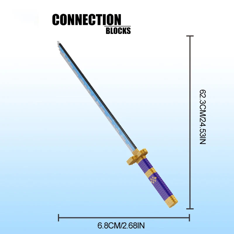 Samurai Sword Building Blocks Ninja Blade Katana Japanese Anime Butterfly Nichirin Knife Bricks Children Toys for Adult