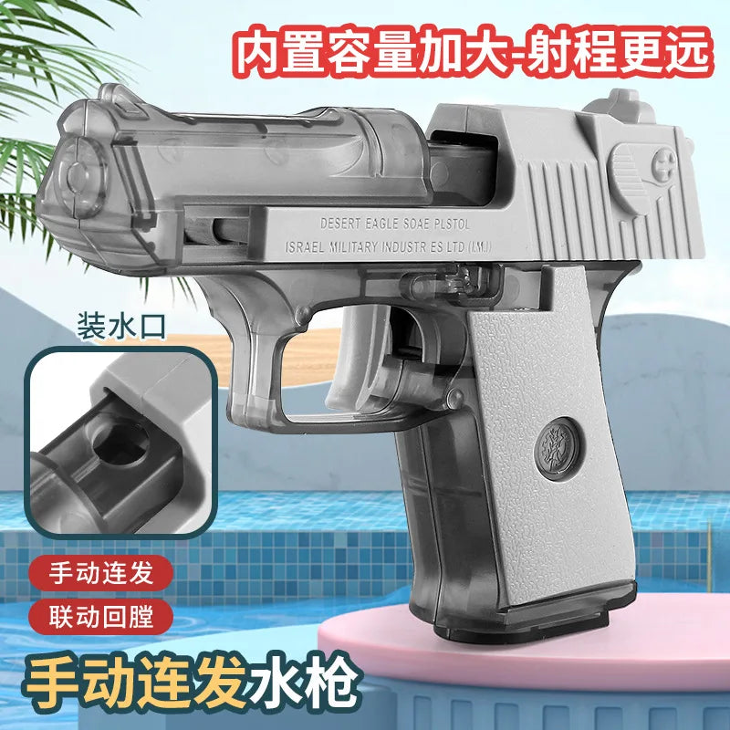 2024 New Summer Water Gun non Electric Pistol High-pressure Full Automatic Shooting Water Beach Toy Gun For kid Children  Adult