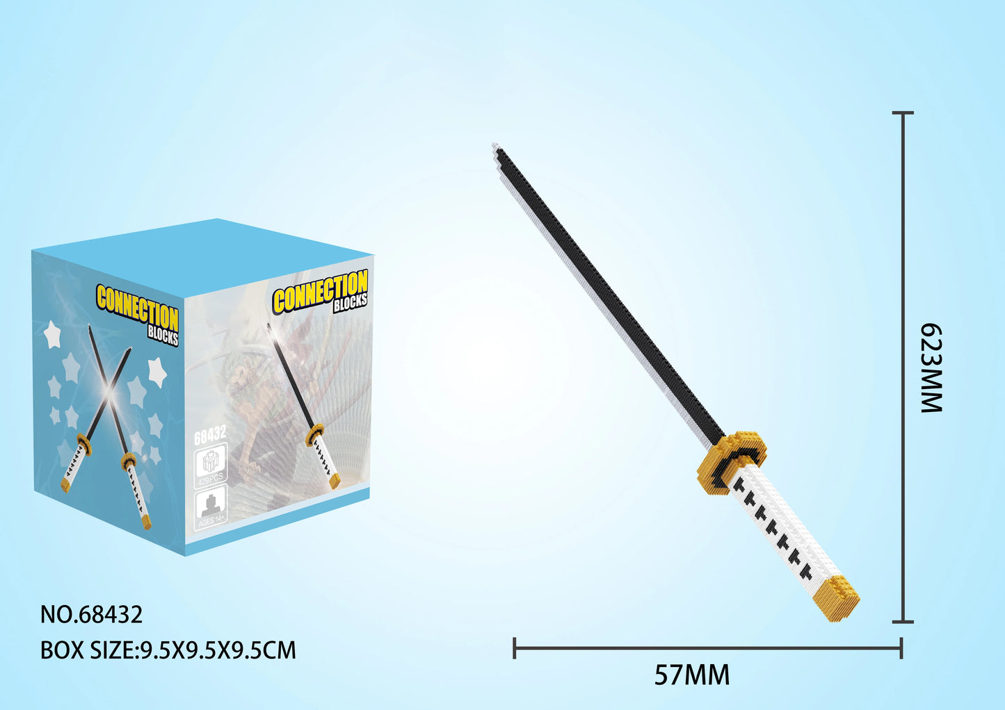 Samurai Sword Building Blocks Ninja Blade Katana Japanese Anime Butterfly Nichirin Knife Bricks Children Toys for Adult